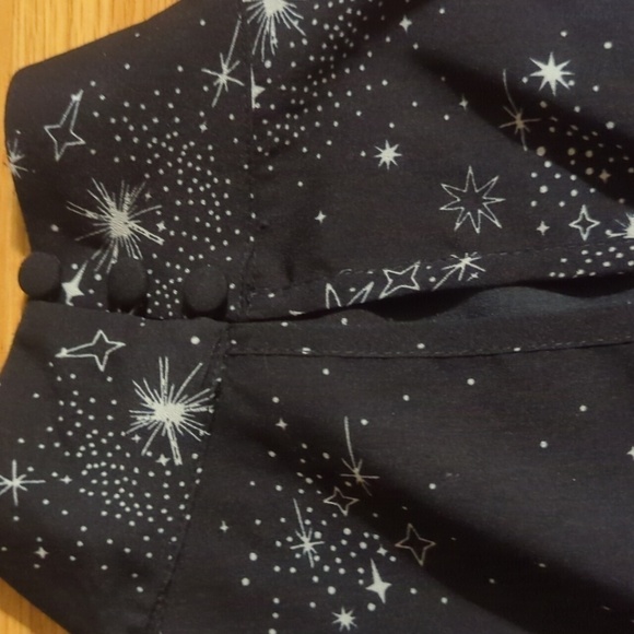 Topshop Kimono style galaxy top size 2 black + white - Picture 8 of 9